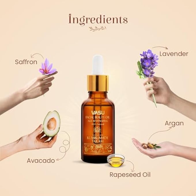 Vasu FACIAL BEAUTY OIL - WITH KUMKUMADI TAILAM - Image 4